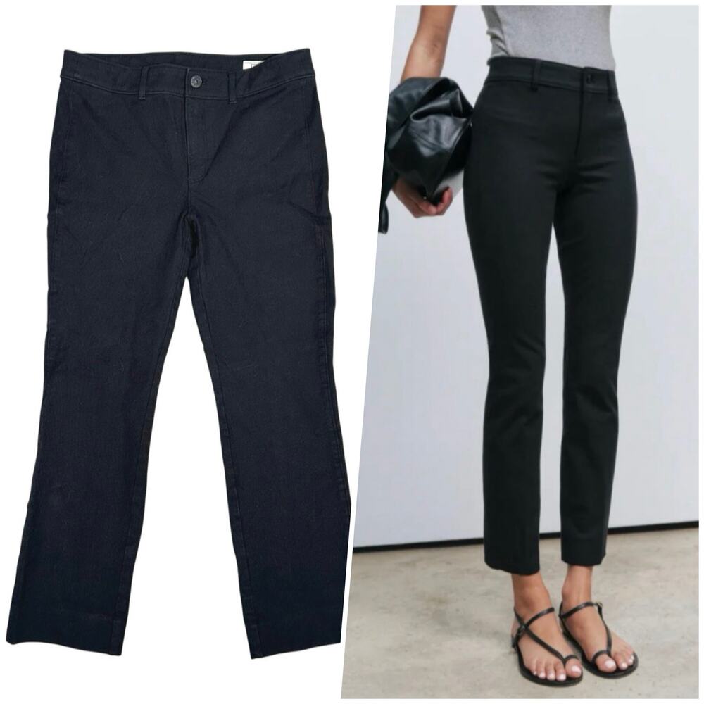 AYR | Women | The Daily Dose Black Stretch Straight Leg Cropped Pants | Size 29